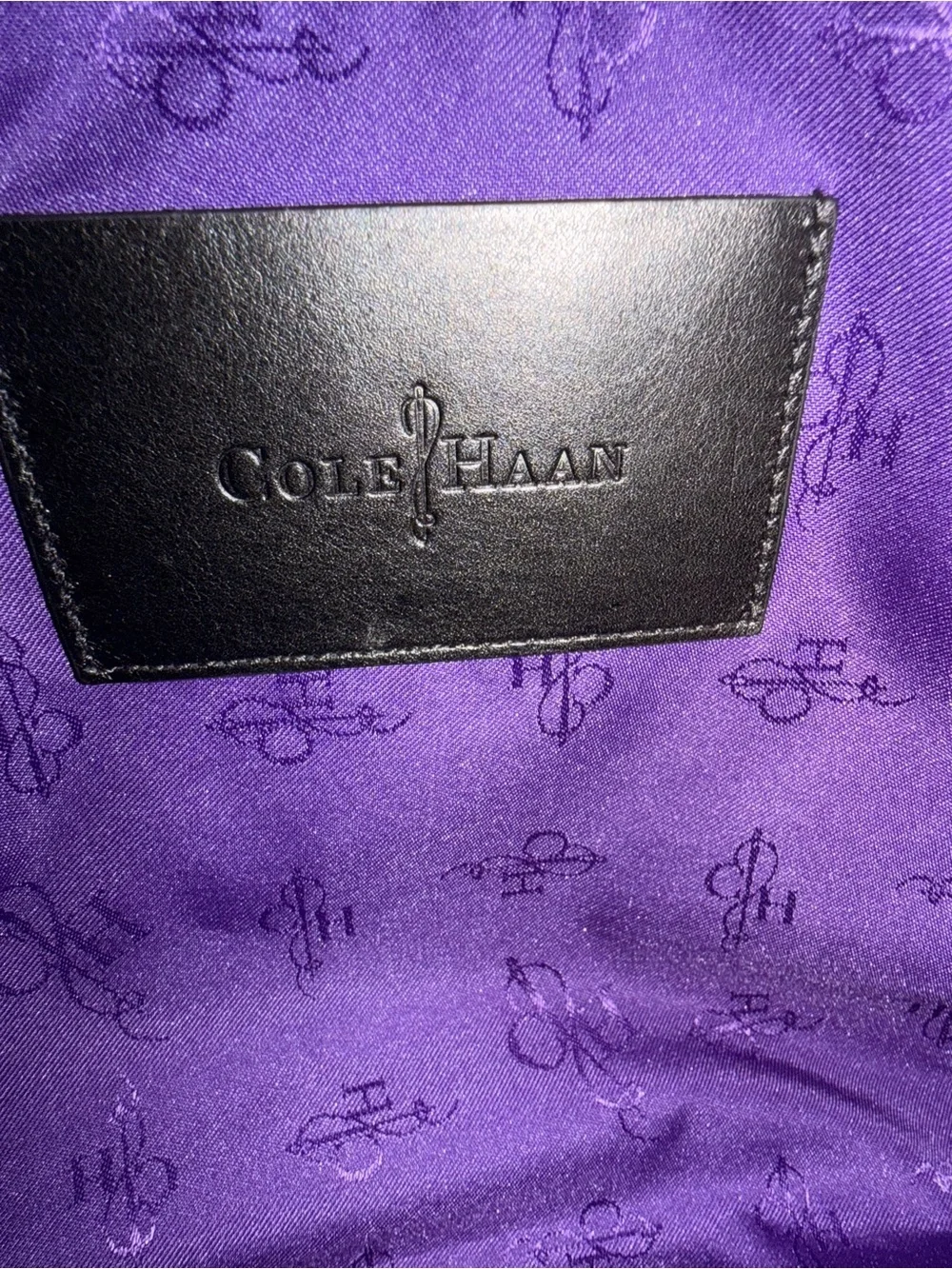 Cole Haan Black Braided-Handle Leather Shoulder Hobo